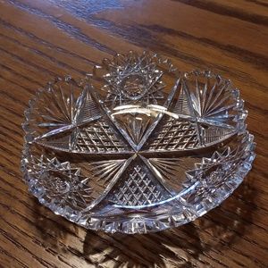 Crystal candy dish.